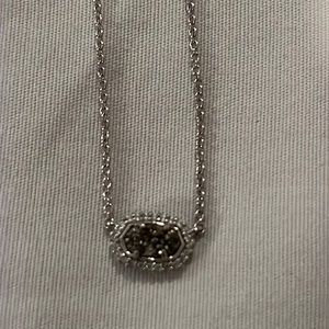 Kendra Scott Elisa necklace Platinum Drusy